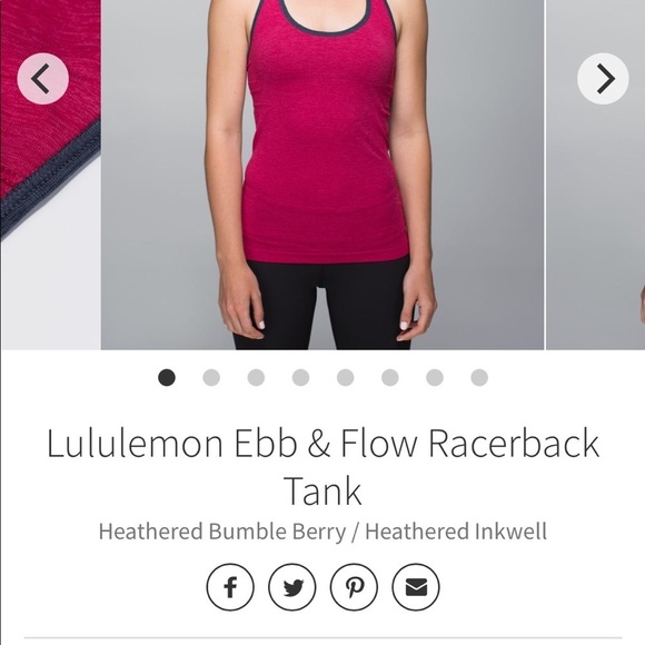 Lululemon ebb & flow berry racerback tank top size 6 - Picture 4 of 8